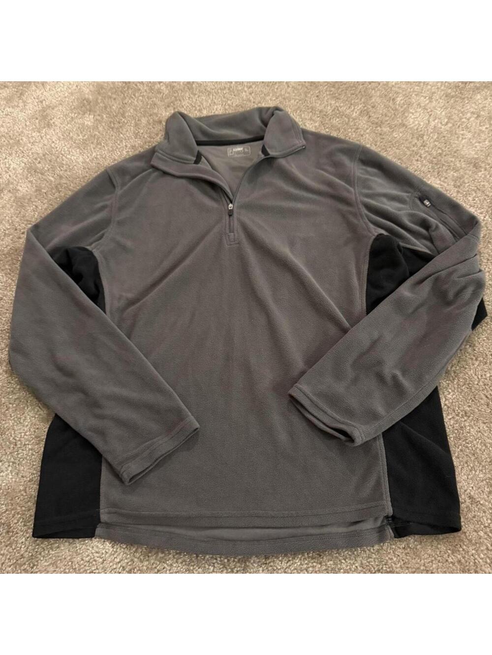 Alpine Designs Grey quarter zip fleece #outdoor #fleece #gray #black #sweater